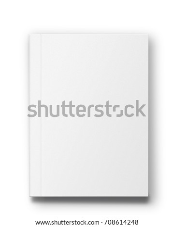 Blank Book Cover Template On White Stock Vector 160840310 - Shutterstock