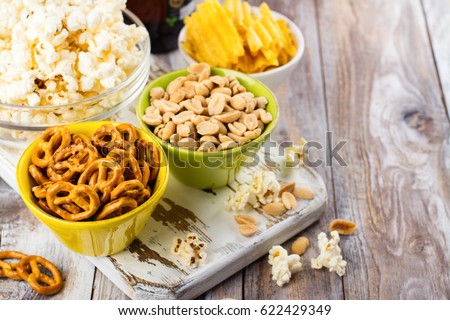 beer snacks on wooden table nuts stock photo edit now 622429349