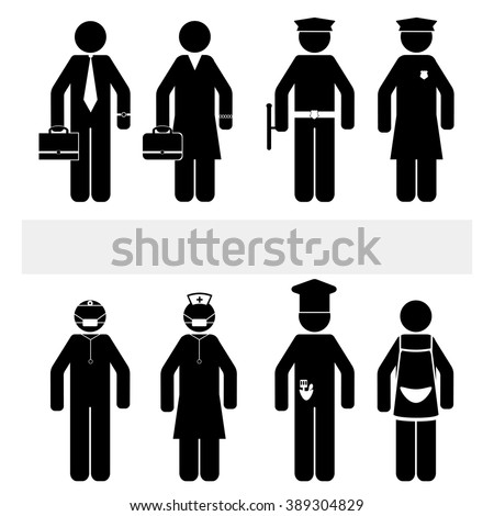 Man People Person Basic Body Professions Stock Vector 389304829 ...