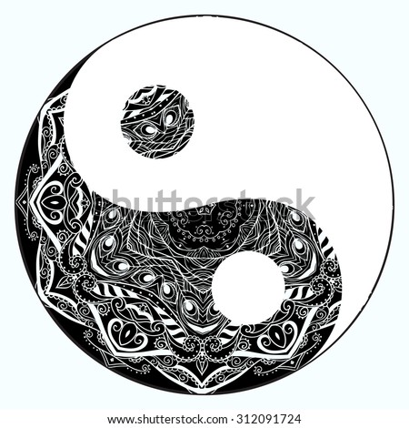 Download Ornament Card Mandala Yin Yang Geometric Stock Vector ...