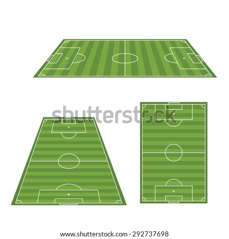 A realistic textured grass football / soccer field. Vector background ...