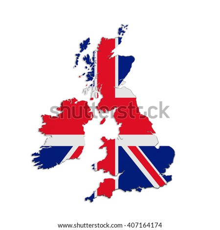 British Flag Map Icon Stock Illustration 196453403 - Shutterstock