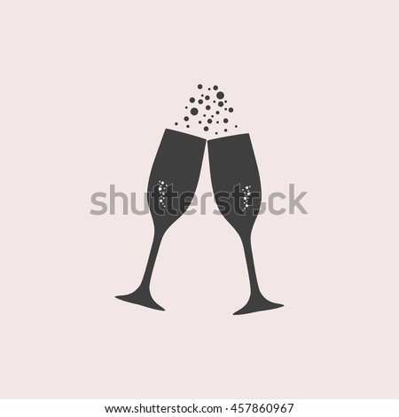 Champagne web icon. Isolated illustration