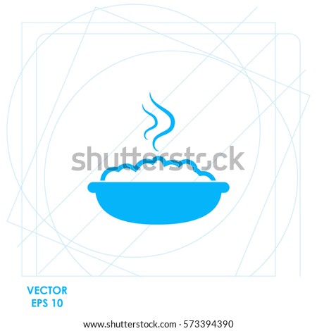 Milk porridge oats, buckwheat pumpkin millet rice wheat flakes icon. Vector design.