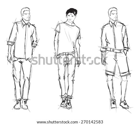 Man Fashion Sketch Stock Images, Royalty-Free Images & Vectors ...