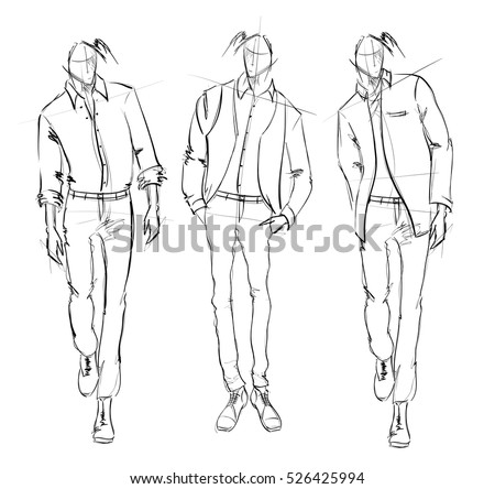 Man Fashion Sketch Stock Images, Royalty-Free Images & Vectors ...