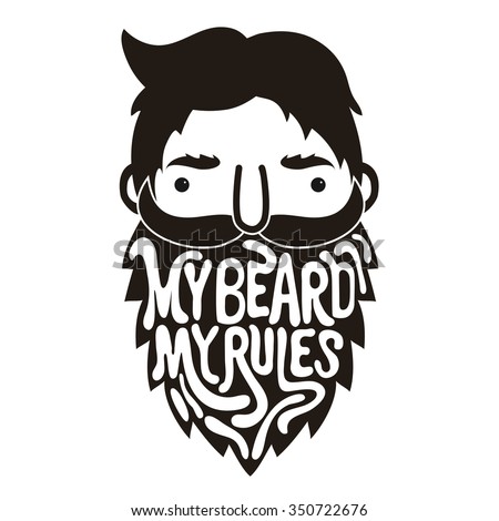 Download Vector Illustration Bearded Man Text My Stock Vector ...