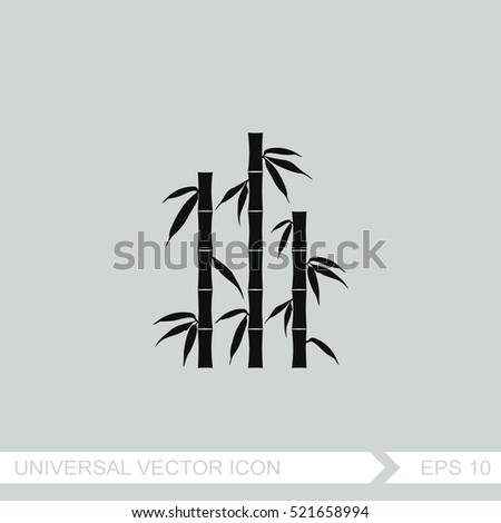 Bamboo silhouettes. Vector icon.