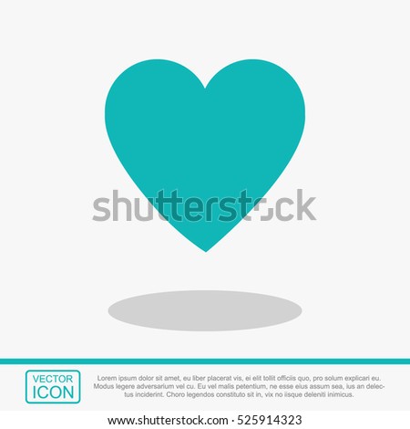 Heart vector icon.