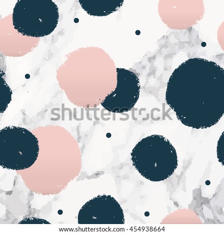 Minimalistic Polka dots and Marble background pattern.
