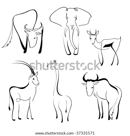 Elephant Outline Stock Images, Royalty-Free Images & Vectors | Shutterstock