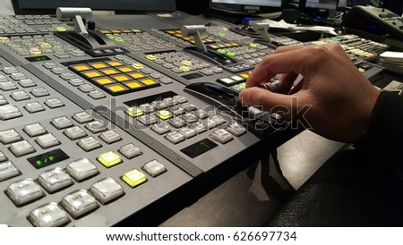 Controlled in a broadcast studio