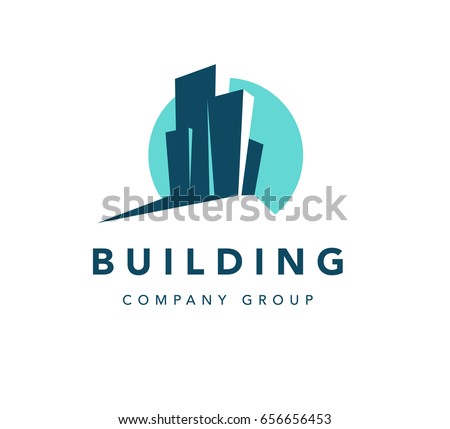 Architect Company vector flat construction company brand design stock vector Architect Company vector flat construction company brand design stock vector