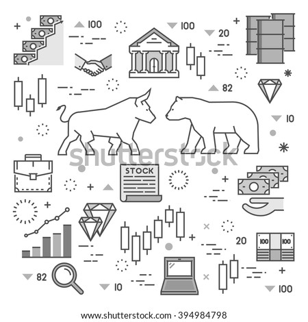 Vector line concept of stock market.