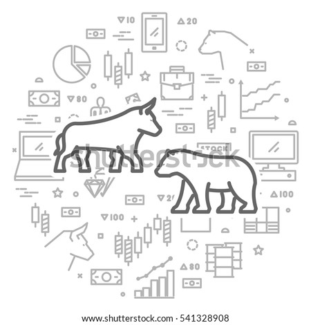 Vector line web concept for stock exchange and stock market.