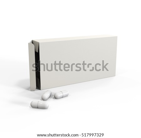Download Blank White Package Box Pills Medicine Stock Illustration ...