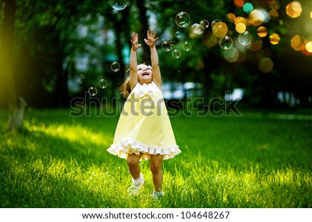 Girl with bubbles