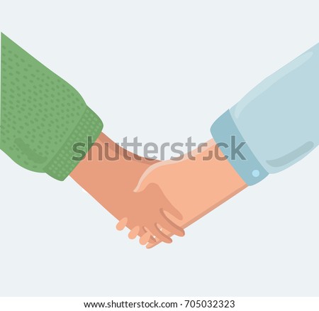 Vector Funny Cartoon Illulstration Of Human Palm Two People Shaking Hands Each Other Vector Funny Cartoon Illulstration Of Human Palm Two People Shaking Hands Each Other