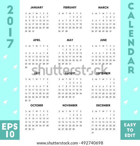edit calendar 2017
