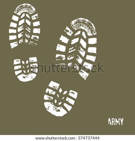 Step of Army Shoes