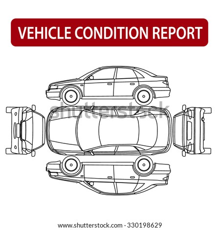 Rental Car Condition Form Vehicle Checklist Stock Vector (Royalty Free ...