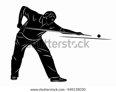 Billiard Player Silhouettes Vector Stock Photos, Images, & Pictures ...