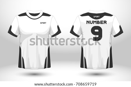 Download Black White Layout Football Sport Tshirt Stock Vector ...