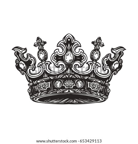 Download Filigree High Detailed Imperial Crown Element Stock Vector ...