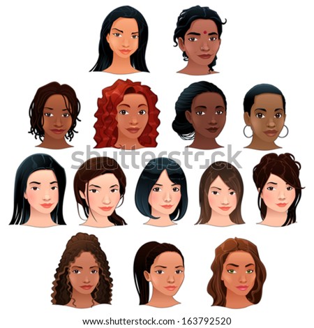 Asian Woman Face Stock Vectors & Vector Clip Art | Shutterstock