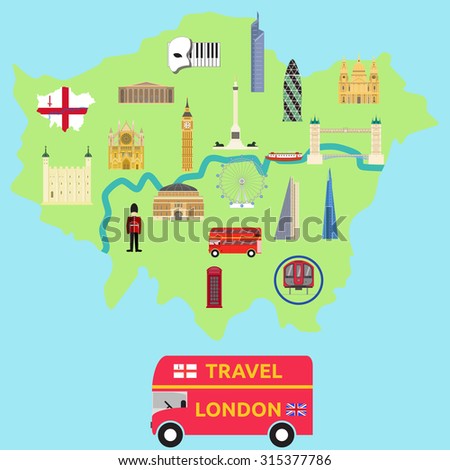 map of london attraction landmarkbridge big ben museum bus london