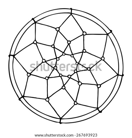 american indian dream catcher hand drawing stock vector royalty