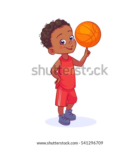 Cute Child Basketball Player Ball Sports Stock Vector 541296709 ...