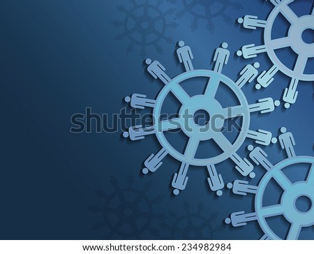 Vector gears and work concept