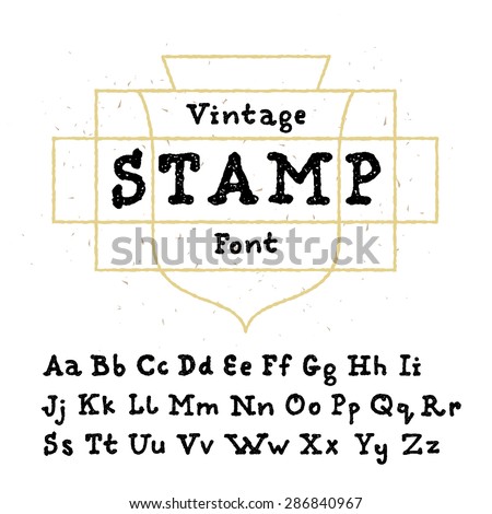Vector Vintage Stamp Font High Quality Design Element Vector Vintage Stamp Font High Quality Design Element