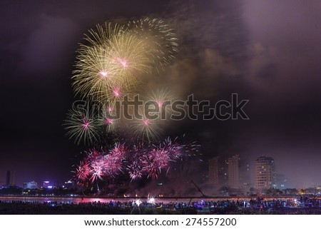 Festival fireworks on the River Han-Da Nang