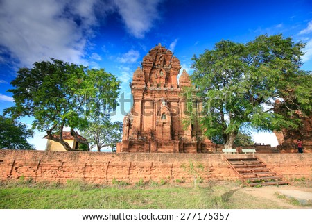 PHAN RANG town, VIET NAM, 02 january, 2015 - Po Garai Cham temple is a tower located in the medieval principality of Panduranga Cham, Phan Rang City, Ninh Thuan, Vietnam