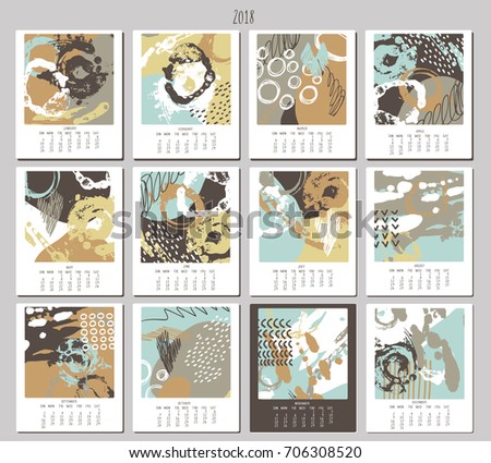 Creative calendar 2018.