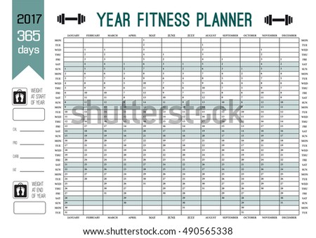 Weekly Diet Planner Vector Printable Page Stock Vector 426929467