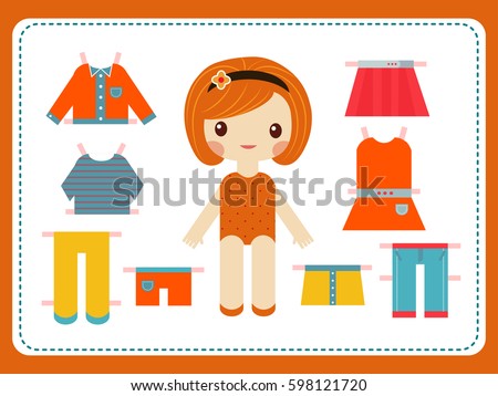 Paper Dolls Vector Stock Vector 18989170 - Shutterstock