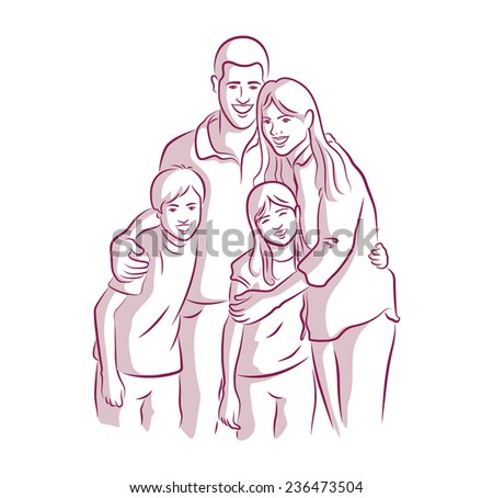 Family Sketch Stock Photos, Images, & Pictures | Shutterstock