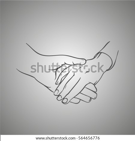 Sketch Wedding Hands Wedding Hands Rings Stock Vector 564656776 - 450x470 - jpeg Wedding Hands Drawings