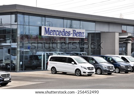 PRAGUE, CZECH REP., FEBRUARY 22, 2015: Mercedes-Benz Store