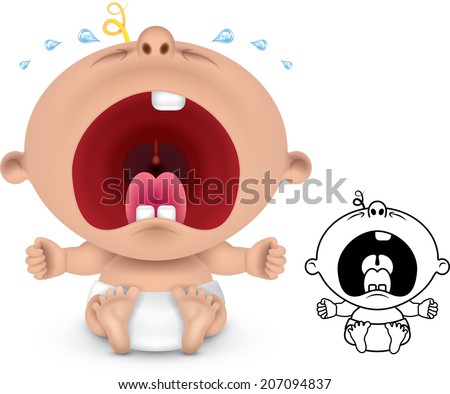 Cartoon Baby Crying Stock Images, Royalty-Free Images & Vectors ...