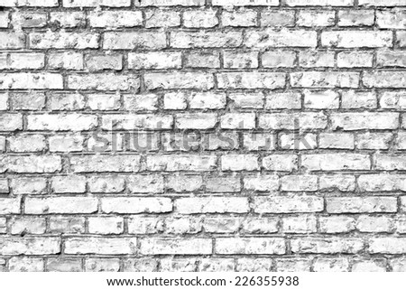 Grunge White Black Brick Wall Background Stock Vector 126730619