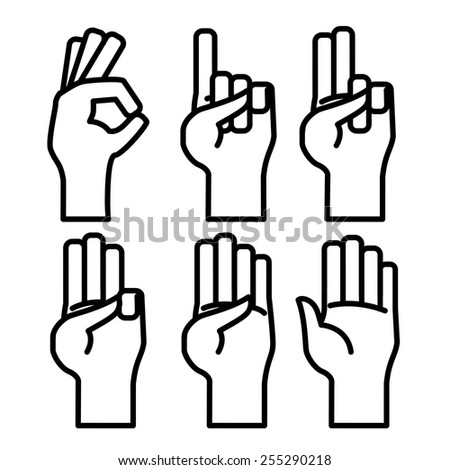 Three Fingers Stock Vectors & Vector Clip Art | Shutterstock