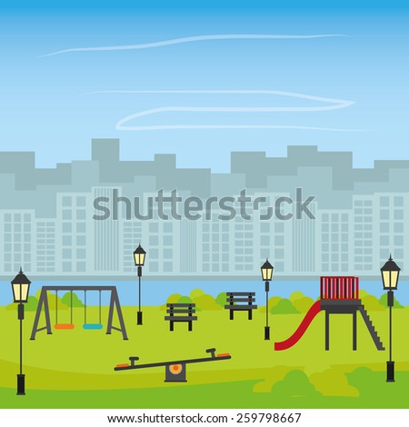 stock vector park design over white background vector illustration 259798667