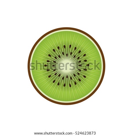 Delicious kiwi fruit icon vector illustration design