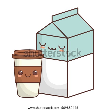 Milk Carton Kawaii Icon Image Vector Stock Vector 569882446 - Shutterstock