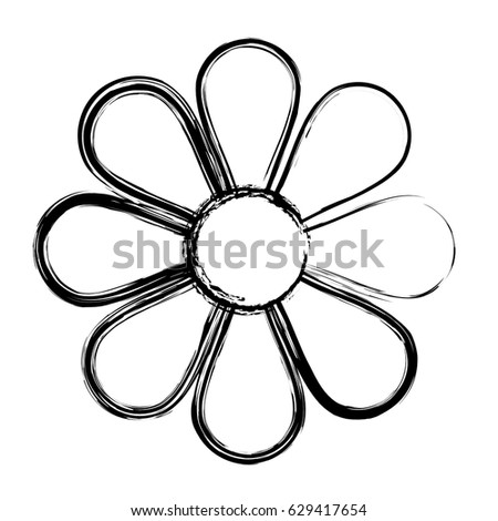 Five Petal Flower Blossom Bloom Line Stock Vector 506944867 - Shutterstock