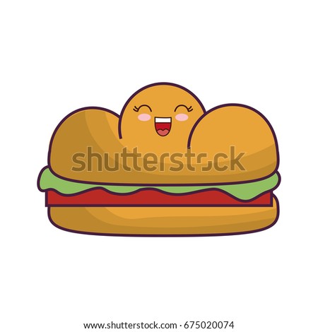 Sandwich Cartoon Stock Vector 116871976 - Shutterstock